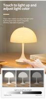 Lámpara De Mesa LED En Forma De Honguito Portable Carga Por Tipo C Luz Nocturna Táctil Para Decoración De Habitación Bar Café - details 3
