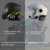 WAYXIN R5 Intercomunicador De Motocicleta Casco Headsets FM Radio BT5.0 Comunicación Interfaz Impermeable 2 Conducentes - details 11