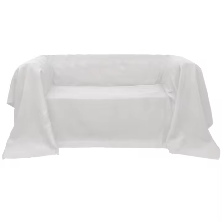 Funda para sofá de micro-gamuza color crema 140x210 cm - 1