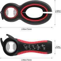 Abrepuertas Multifuncional 6-en-1 Abrebotellas Y Tapa De Botella Con Antideslizante Accesorio De Cocina Ecológico De Aluminio - details 8