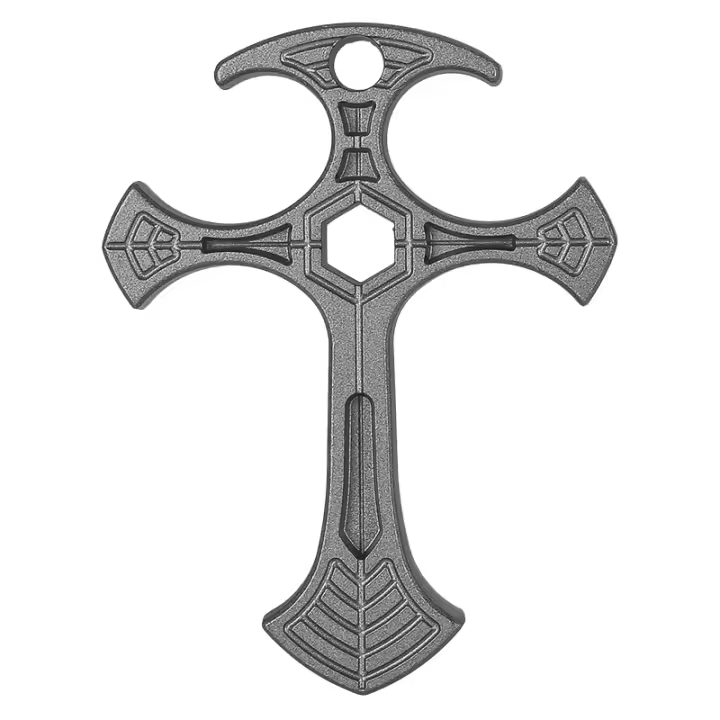 Collar De Defensa Táctica Con Colgante De Cruz Herramienta De Auto-defensa Para Camping Al Aire Libre Regalo Pequeño Elegante - 1