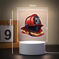 Lámpara De Mesa LED Creativa Para Bomberos Luz Nocturna De Acrílico Cambio De Color Regalo 3D Iluminación Nocturna - details 6