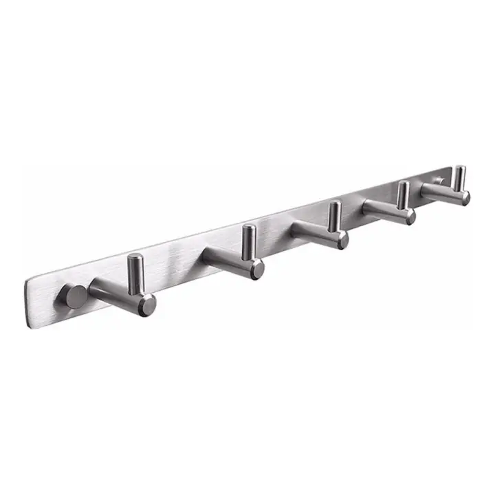 Ganchos de pared para albornoz, toalla, baño, colgador de inodoro, ropa, abrigo, toallero de acero inoxidable - 1