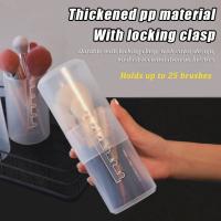 Organizador De Maquillaje Con Tapa Y Ajuste De Altura 1PC Copo De PVC Transparente Para Almacenamiento Y Exhibición De Cepillos De Maquillaje Protección Contra Polvo - details 9