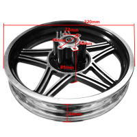 Rueda Delantera De 12 Pulgadas Para Bicicleta Eléctrica Con Freno Disco Aleación Compatible Con Neumáticos De 2 1/4 a 3.0 Pulgadas - details 1