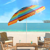 S7 STAR Sombrilla Playa Multicolor, Sombrilla Plegable Grande 220cm, Sombrilla Ligera con Bolsa Transporte, Protecciíon UV 50 Sombrilla Exterior con Tubo Aluminio, Ideal para Aire Libre / Playa/ Verano - details 0