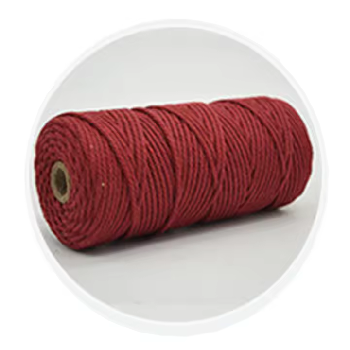 Cord Macramé 3mm200m Algodón 100% Para Hecho a Mano Plant Hanger Artesanía De Pared Costura Artesanías Tecidos Ecológico Alto Tensión Impermeable - 1