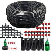 Juego De Riega Jardín DIY 4/7mm PVC Con Drippers Ajustables Y Herramienta De Perforación Para Riego Por Aspersión Y Micro-irrigación - details 0