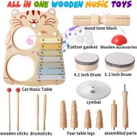 Set De Batería De Madera Para Bebés Juguete Musical Montessori Instrumentos De Percusión Para Niños De 3 a 6 Años - details 4