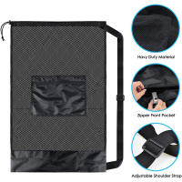 Bolsa De Red Extra Grande Para Baloncesto Con Cordón Y Bolsillo Cerrado Ideal Para Fútbol Voleibol Y Baloncesto Almacenamiento Deportivo - details 10