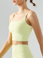 Sudadera Deportiva Sin Tirantes Con Cojín Para Pecho Transpirable Para Yoga De Nylon Y Spandex Para Mujeres - details 10