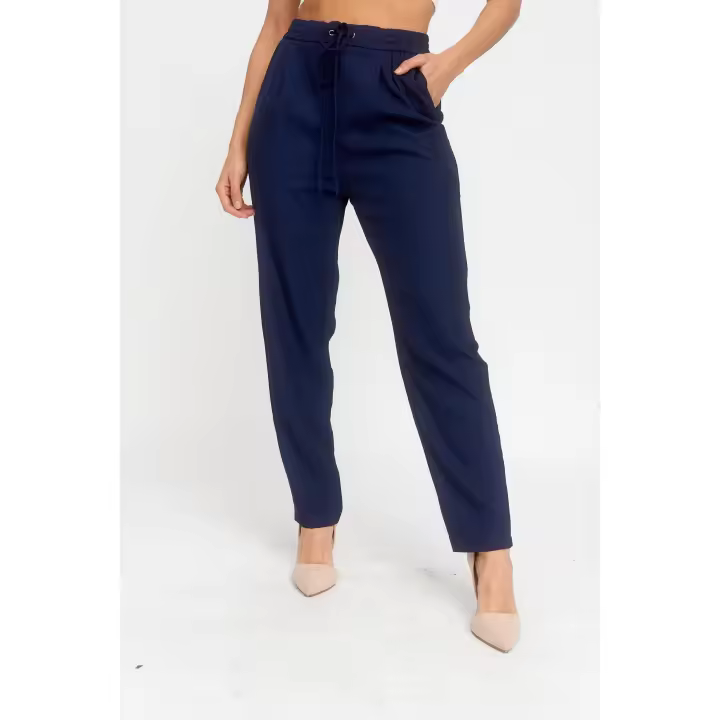PANTALÓN DE VESTIR CON GOMA- Pantalón de Vestir Mujer con Goma Largo, Primavera Verano para Mujer - 1