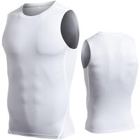 Camiseta De Compresión Para Hombre Vest Top De Gimnasio Y Running Deporte Sin Mangas Secado Rápido Estirable Capa Base Verano - details 12