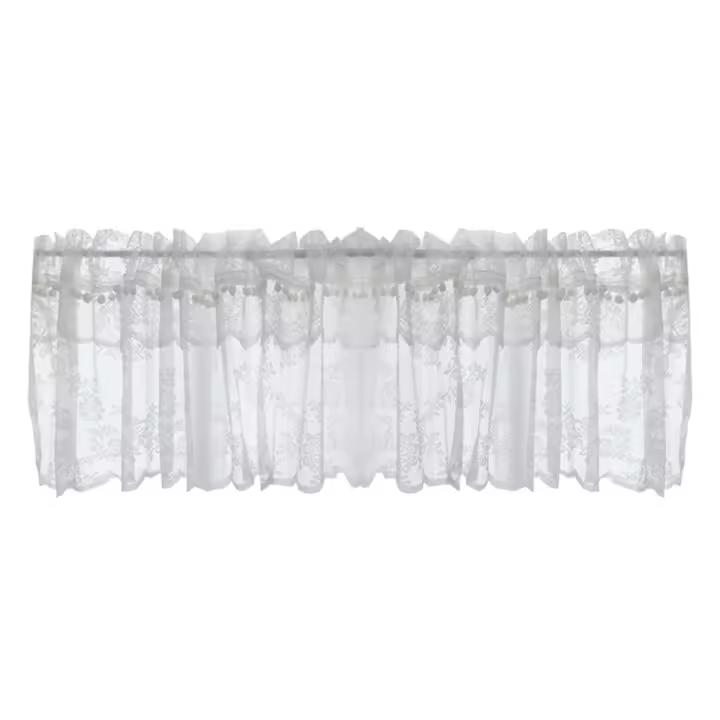 Cortina De Cocina Encantadora Cortinas Cortas Para Armario Cortinas De Café De Estilo Rustico Con Cuentas Tipo De Medio Rod Pocket Material 100% Poliéster - 1
