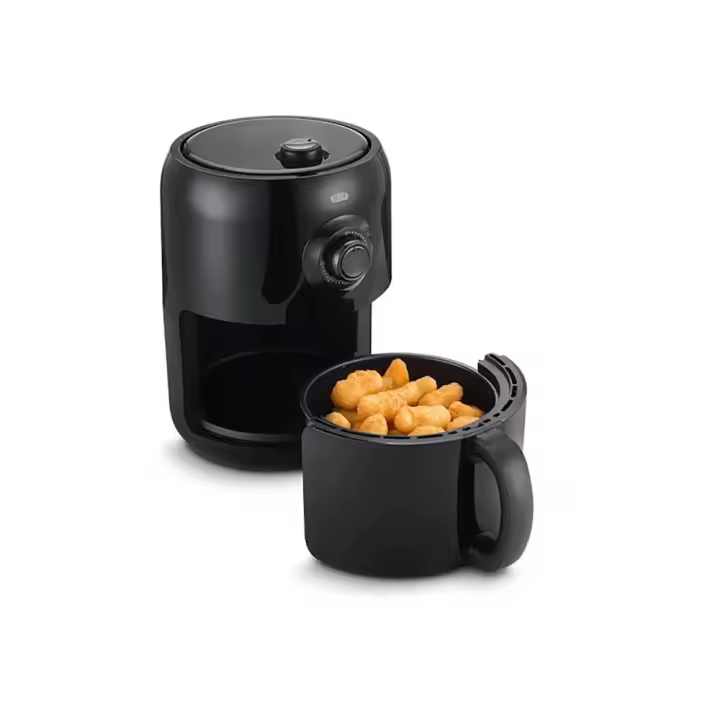 Freidora de Aire 2L 1000W, Freidora Sin Aceite, Mini Freidora para 1, 2 o 3 Personas, Antiadherente, Temporizador y Temperatura Ajustable, con Rejilla, Air Fryer 2 litros Facil de Usar y limpiar. Freidora Sencilla, Económica y Practica. - 1