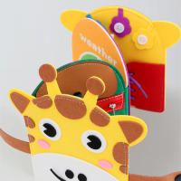 Libro Ocupado Montessori Para Niños Con Animales De Color Y Forma Educación Temprana Juguetes De Motricidad Fina Libro Quieto De Giraffa - details 21