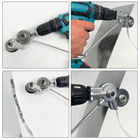 Cortadora De Placas Eléctrica Doble Cabeza Precisa Corte De Hojalata Accesorio Para Taladro Herramienta Eléctrica - details 10