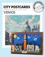 Bloques De Construcción Venice City Postcard WG4928 Para Decoración Del Hogar Y Juguete Educativo Para Niños Y Adultos Material ABS Tamaño Pequeño Compatible Con Lego - details 0