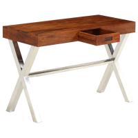 vidaXL Escritorio de madera maciza de acacia acabado miel 110x50x76 cm - details 2