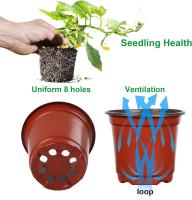 Macetas De Plástico Para Plantas Y Semillas (Rojo) 50 Piezas Juego De Contenedores Para Flores Ideal Para Interior Y Exterior - details 5