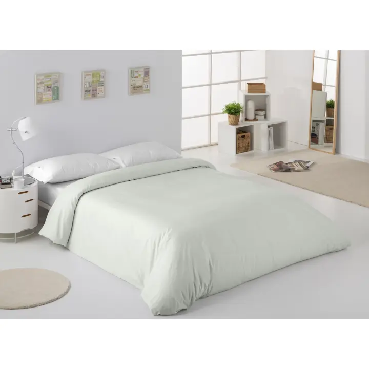 FUNDA NORDICA de algodón peinado color hueso - Cama de 90 (1 pieza) - 100% algodón - 200 hilos. Gramage: 125 - Fijalo - 1