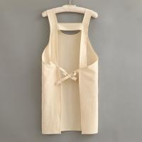 Delantal De Algodón Puro Para Cocina En Casa Resistente Al Enfriamiento Transpirable Para Mujer Ropa De Trabajo Adulto Delantales De Cintura - details 3