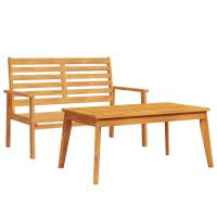 vidaXL Set de muebles de jardín madera maciza de acacia Marrón, Marrón y crema, Marrón y gris Conjunto Terraza Muebles Jardín Exterior Juego de Muebles de jardín Mueble Jardín Exterior Muebles de Salon Exterior - details 0
