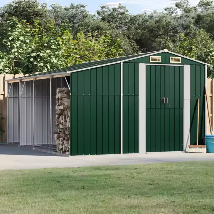 Green Garden Shed 277X365.5x179 cm en Maple galvanizado - 1