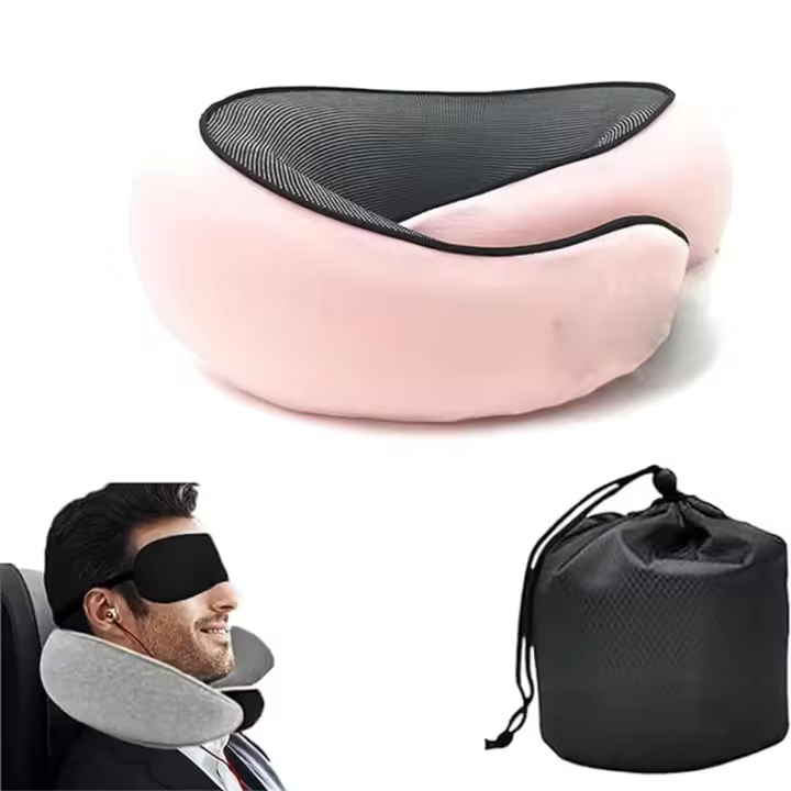 Almohada De Memoria Para El Cuello U-Tipo Viaje Portátil Descanso Del Mediodía Aéreo Oficina Almohada De Cervical Vertebra Para Sueño En Aviones - 1