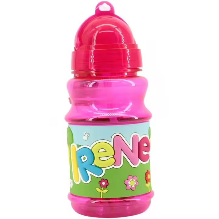 PLUS HOME Botella Agua con Nombre para Niños 350 Ml a Prueba de Fugas Sin BPA - 1