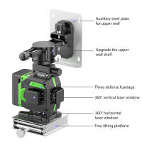 Nivel Láser 4D 16 Líneas Línea Verde Autonivelante 360 Horizontal Y Vertical Nivel Láser Profesional Construcción Mini Nivel Láser Con 2 Baterías - details 7
