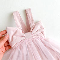 Bailarina Romper Para Bebés Niñas 0-2 Años Vestido De Malla Con Gran Lazo Traje De Baile Princesa Estilo Activo Ropa De Verano - details 11
