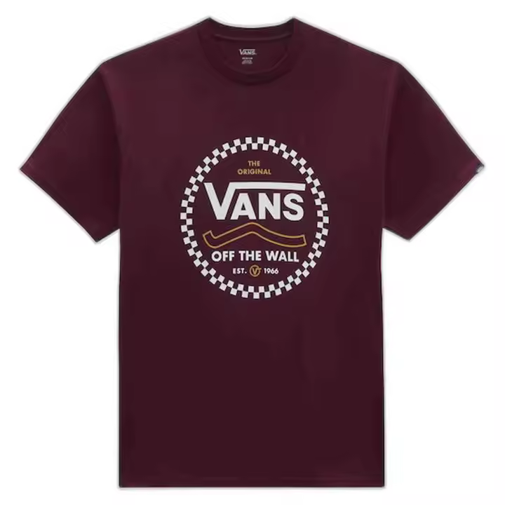 Camiseta de Manga Corta Vans Round Off para hombre en color rojo - 1