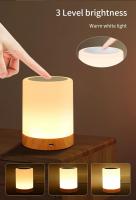 Lámpara Nocturna LED Recargable Con Efecto De Madera Y RGB 7/13 Colores Cambiables Toque Dimmable Para Ambiente De Mesa Y Cama Regalo - details 1