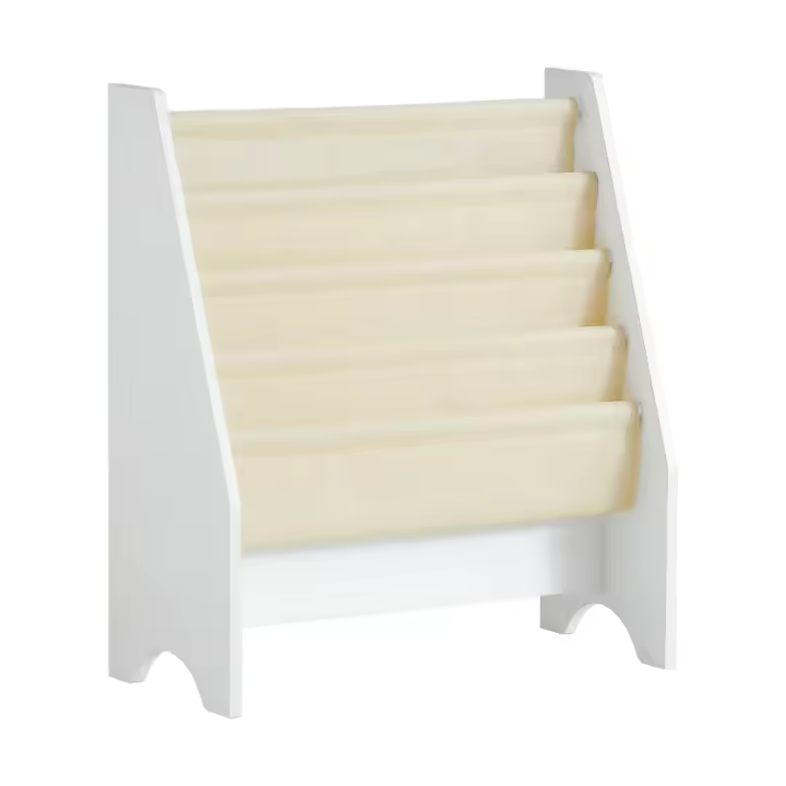 SoBuy Librería Infantil para Niños con 4 Estanterías, Estantería Estándar Infantil,Blanco/Beige,H71cm, FRG225-W,ES - 1
