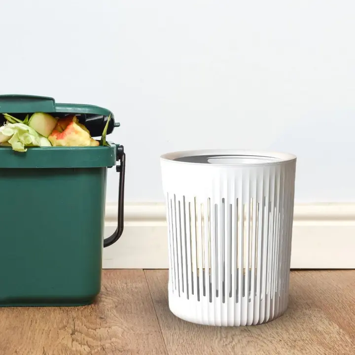 Basurero Redondo Duradero De Diseño Moderno Y Sencillo Para Cocinas Habitaciones De Niños Y Salas De Lavandería Caja De Basura Doméstica De PP - 1