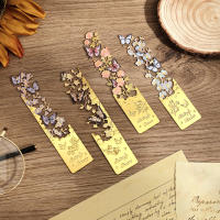 Marcapáginas Vintage Mariposa Flor Dorado Metal Hueco Creativo Regalo Para Estudiantes Herramienta De Lectura Suministros De Papelería - details 3