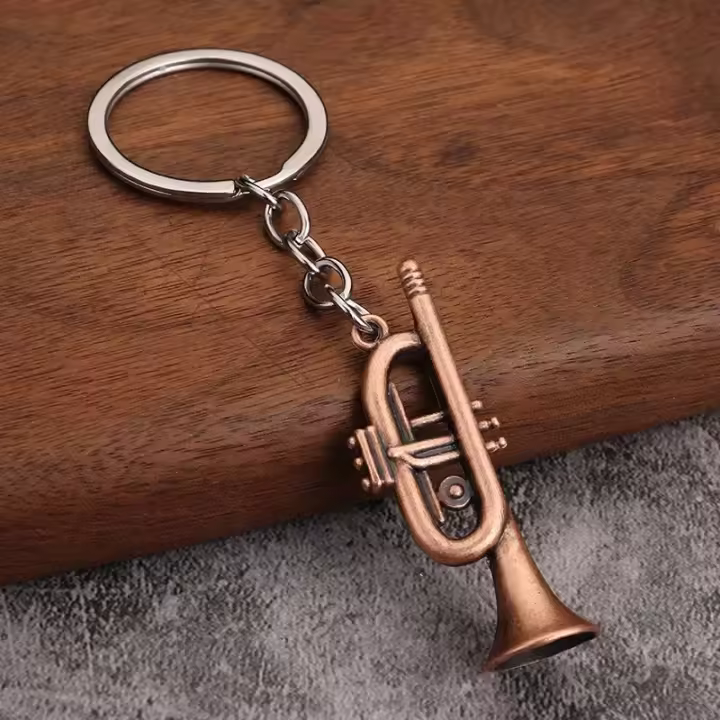 Llavero Mini Retro De Instrumento Musical Metal Para Hombres Y Mujeres Pequeño Regalo Musical Colgante De Llavero - 1