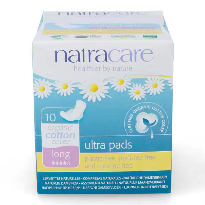 Compresa con Alas Larga 10 Unidades - Natracare - 1