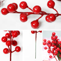 10/20 Piezas De Ranas Rojas Artificial 12 Brotes De Bayas Rojas Para Decoración De Árbol De Navidad Y Hogar Estilo Floral - details 9