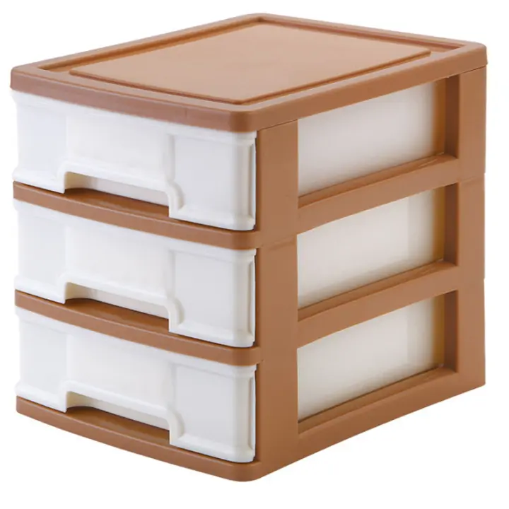 Gabinete de almacenamiento type Cajón de escritorio MARRON, Caja de almacenamiento de papelería de Oficina de estilo europeo, Caja de Organización de artículos varios Pequeños - 1