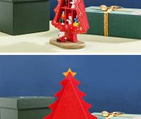 Adorno Navideño De Árbol De Madera Miniatura Decoración De Escritorio Para Centro Comercial Suministros De Decoración Navideña - details 9