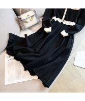 Vestido De Punto Largo Con Cuello Redondo Y Bolsillos Estilizado Alto A-line Para Mujer Vestido De Suéter De Otoño E Invierno Nuevo 2024 - details 15
