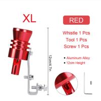 Silbato De Sonido Turbo Rojo Negro Para Vehículo Universal Simulador De Sonido De Escape Tamaño S M L XL Adaptador De Tubo De Escape Para Coche - details 12