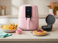Freidora Jocca de aire caliente digital de la línea Sweet en color rosa con 3.8L de capacidad,1450W de potencia, pantalla táctil LCD, 8 programas preestablecidos, temporizador hasta 60 minutos, control de temperatura entre 80ºC y 200ºC - details 1