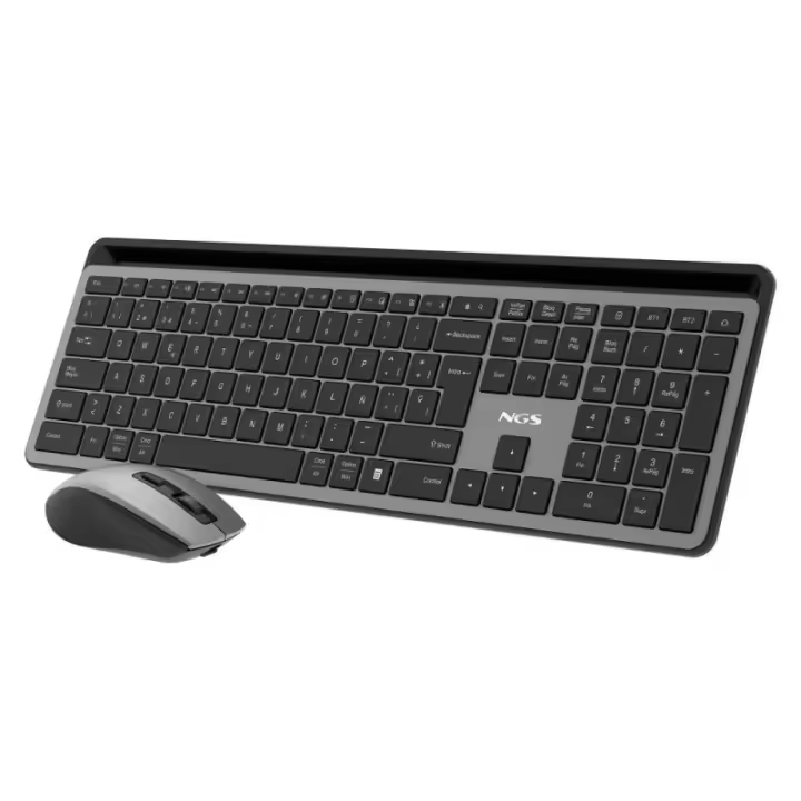 NGS - ECLIPSE teclado Ratón incluido Hogar / Oficina RF Wireless + Bluetooth QWERTY Inglés Gris ECLIPSEKIT - 1