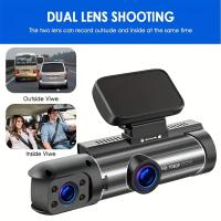 Cámara De Coche FHD 1080P Con Doble Lente Frontal E Interior Grabación En Bucle Pantalla IPS De 3.16 Pulgadas Visión Nocturna IR DVR Para Automóviles - details 3