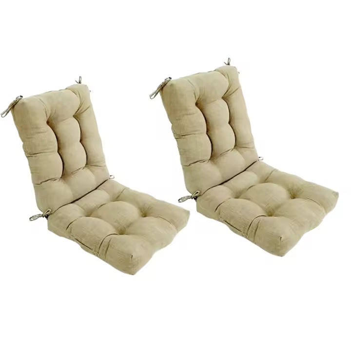 Cojines de Silla Reino Mansidi 90x45x10cm - Pack de 1/2/4/6 - Color Beige - 1