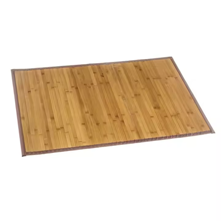 Dcasa Alfombra de bambú, antideslizante, anti manchas, resistente a la humedad, color natural de 80X120 cm - 1