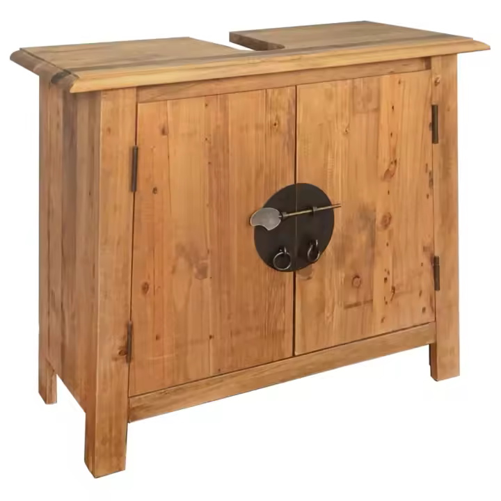 vidaXL Mueble de lavabo madera maciza de pino 70x32x63 cm - 1